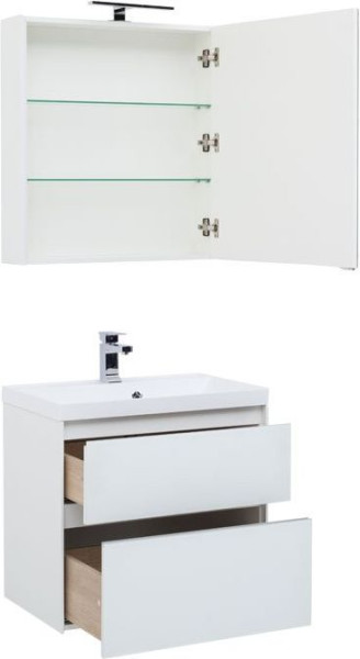 Мебель для ванной Aquanet Гласс 70 белый. Фото 1