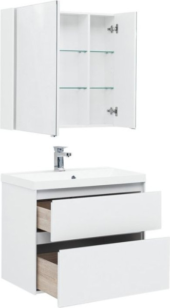 Мебель для ванной Aquanet Гласс 80 белый. Фото 1