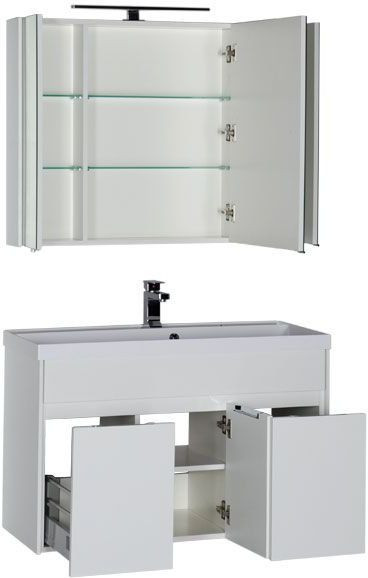 Мебель для ванной Aquanet Латина 100 белый. Фото 1