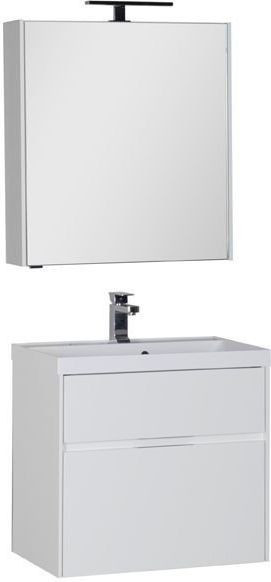 Мебель для ванной Aquanet Латина 70 белый (2 ящика). Фото 1