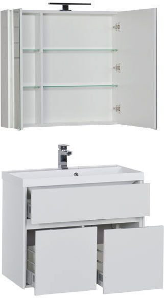Мебель для ванной Aquanet Латина 80 белый. Фото 1