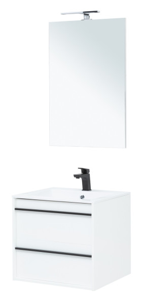 Мебель для ванной Aquanet Lino 60 белый матовый. Фото 1