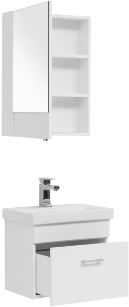 Мебель для ванной Aquanet Нота 50 (Moduo Slim) белый. Фото 1