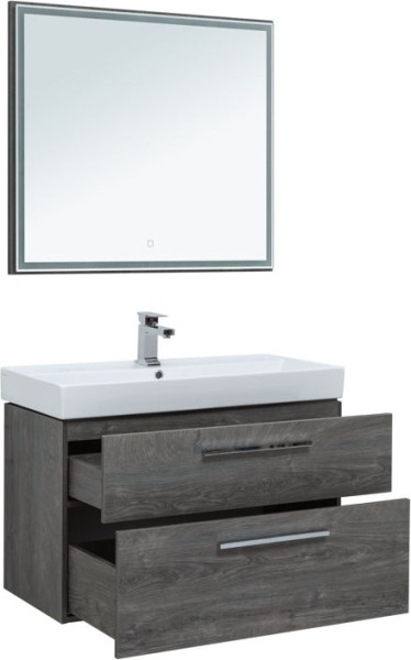 Мебель для ванной Aquanet Nova 90 дуб рошелье (2 ящика). Фото 1