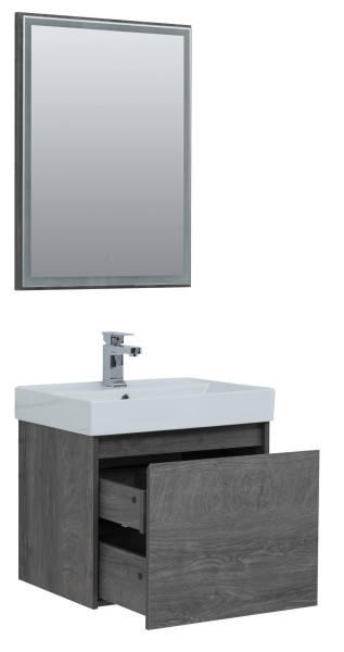 Мебель для ванной Aquanet Nova Lite 60 дуб рошелье (1 ящик). Фото 1