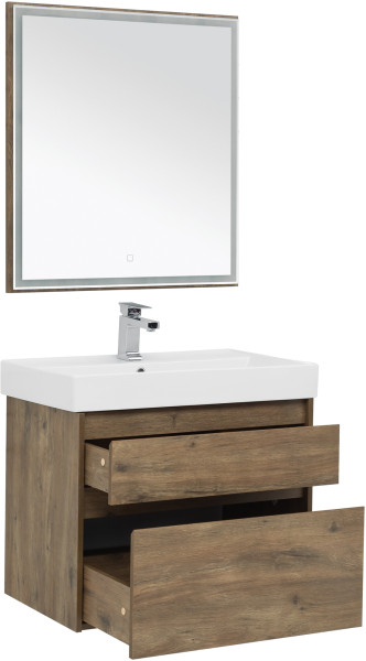 Мебель для ванной Aquanet Nova Lite 75 дуб рустикальный (2 ящика). Фото 1