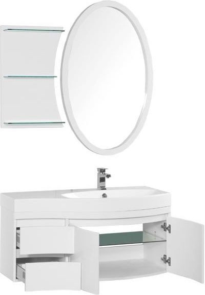 Мебель для ванной Aquanet Опера 115 R белый (2 дверцы 2 ящика). Фото 1