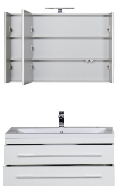 Мебель для ванной Aquanet Верона 100 белый (раковина Нота 158753). Фото 1