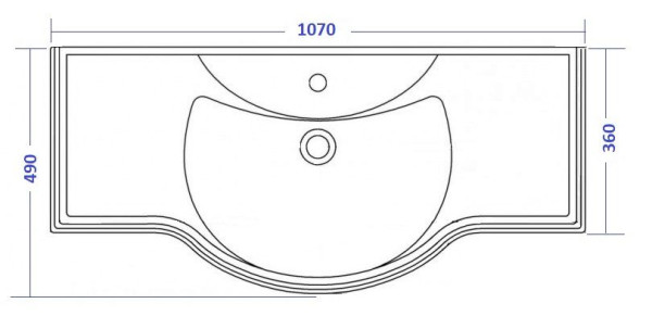 Мебельная раковина Dreja 105см 191669. Фото 3