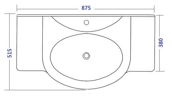 Мебельная раковина Dreja 85см 28209. Фото 4