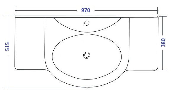 Мебельная раковина Dreja 95см 192246. Фото 2