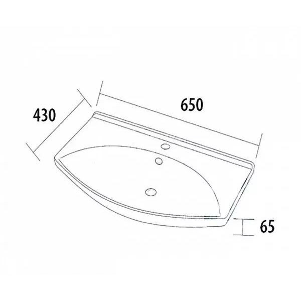 Мебельная раковина Dreja Лагуна 65см 177677. Фото 2