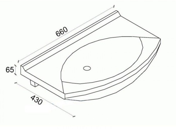 Мебельная раковина Dreja Лагуна 65см 192529. Фото 2