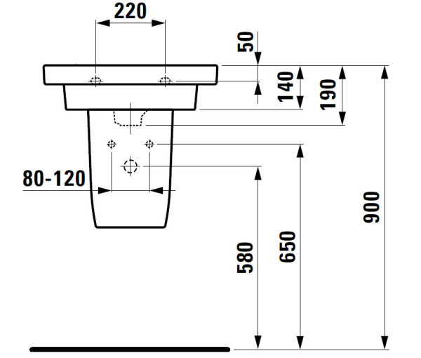 Mimo 1955.1.016.000.1 полупьедестал, черный. Фото 2