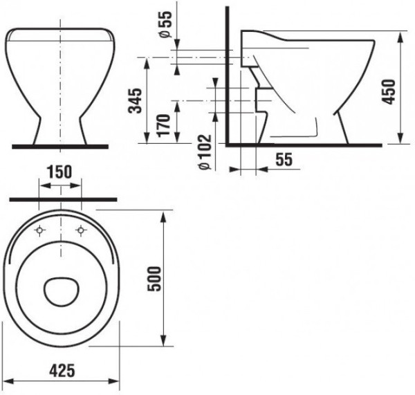 MIRA 5104.6.000.000.1 видуар с решеткой (без установочного комплекта). Фото 3