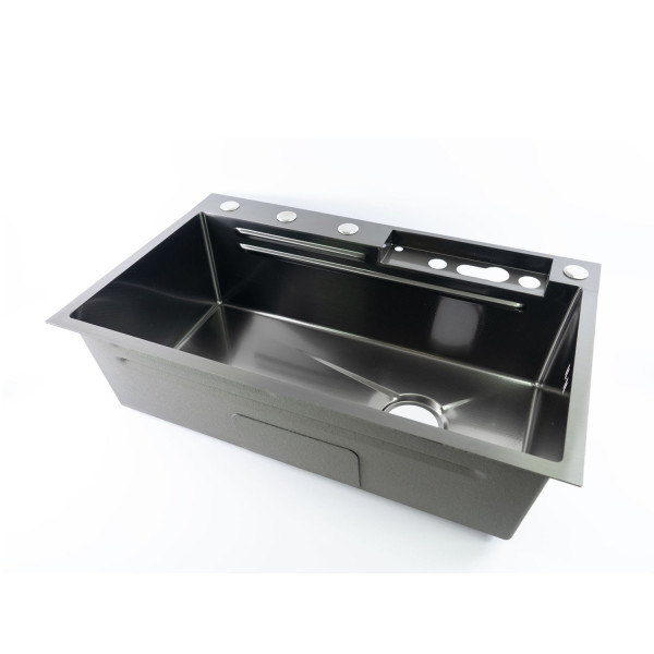 Многофункциональная кухонная мойка Fmark FSC002Q, графит. Фото 4