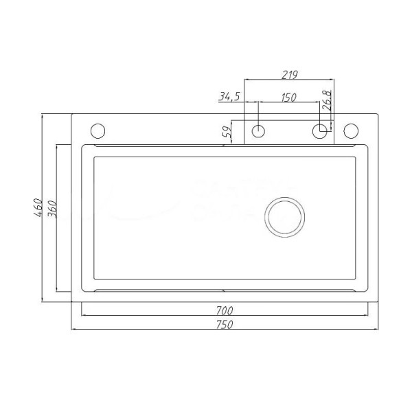 Многофункциональная кухонная мойка Fmark FSC002Q, графит. Фото 5