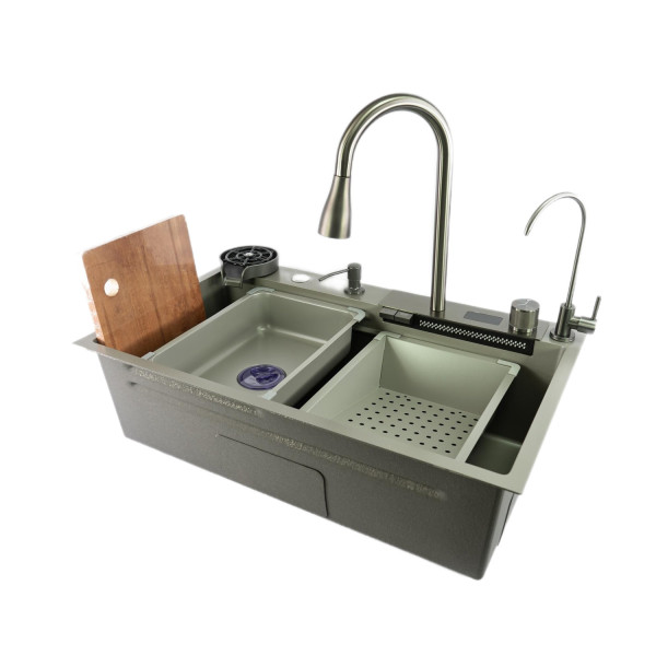 Многофункциональная кухонная мойка Fmark FSC002T, серый. Фото 1