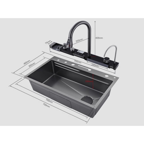 Многофункциональная кухонная мойка Savol S-SC001C, матовое золото. Фото 2