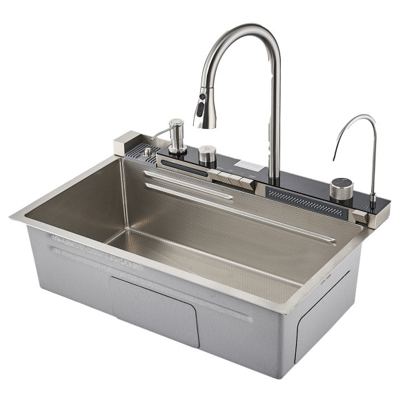 Многофункциональная кухонная мойка Savol S-SC001L, сатин. Фото 1