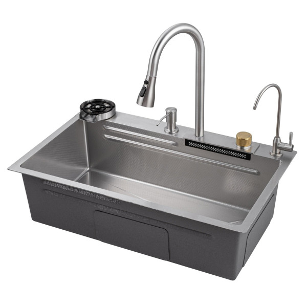 Многофункциональная кухонная мойка Savol S-SC003L, сатин. Фото 1