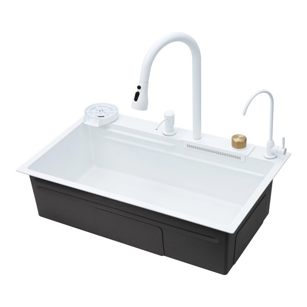 Многофункциональная кухонная мойка Savol S-SC003W, белый. Фото 1