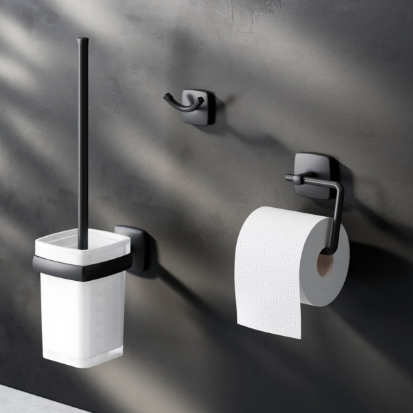 Набор аксессуаров для зоны туалета, черный. Фото 1