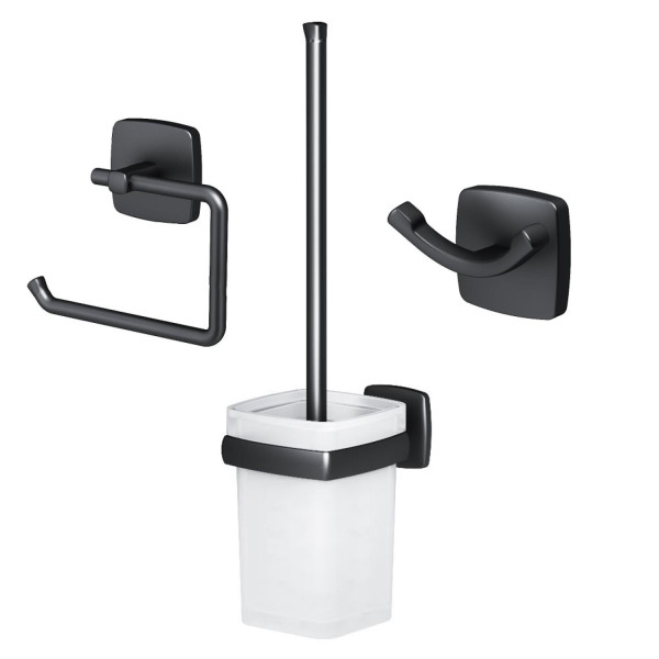 Набор аксессуаров для зоны туалета, черный. Фото 5