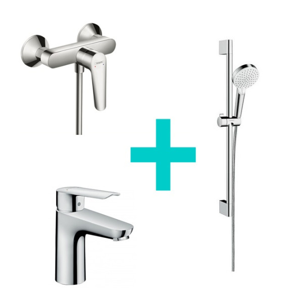 Набор Hansgrohe Logis E 100 3 в 1, хром (CS00053217). Фото 1