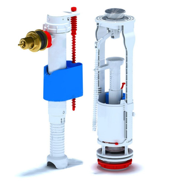 Набор с бок. подв. 1/2" с лат. штуцером, двойная кн. хром АНИ пласт (WC9020C). Фото 1