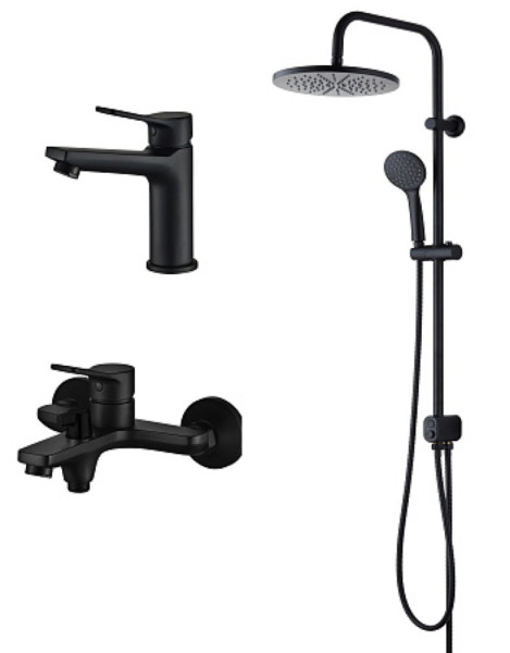 Набор с душевой системой и смесителями д/рак и д/ван арт.DI3in1. Фото 1