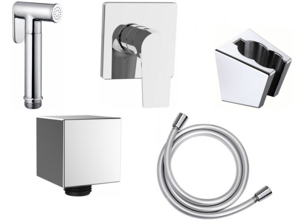 Набор смесителя с гигиеническим душем Aquanet Static 1.03 (с внутренней частью). Фото 1