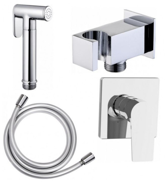 Набор смесителя с гигиеническим душем Aquanet Static 1.04 (с внутренней частью). Фото 1