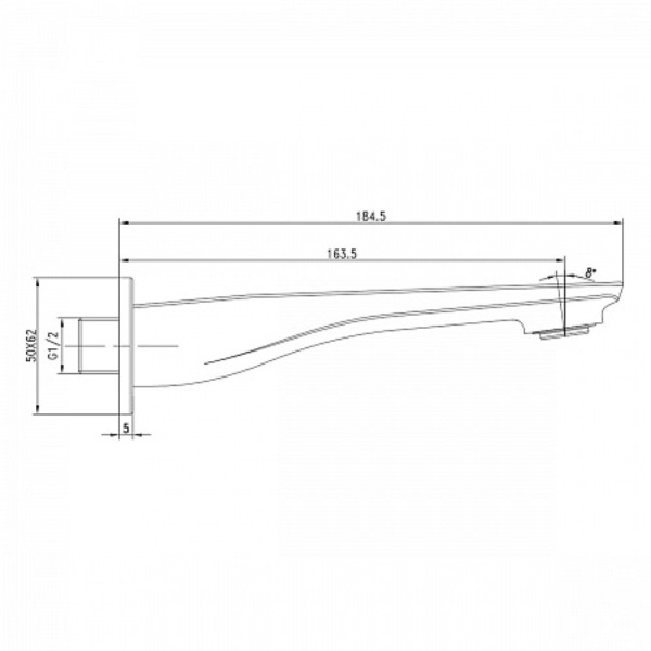 Наполнитель для ванны Lemark LM5981CW встраиваемый для LM5922CW, хром/белый. Фото 2