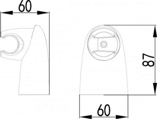 Настенное крепление для лейки Lemark LM8012C. Фото 2