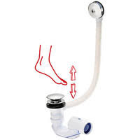 NC 0203566 Слив-перелив д/ванны 650мм пластик,, прбка латунь. Фото 1