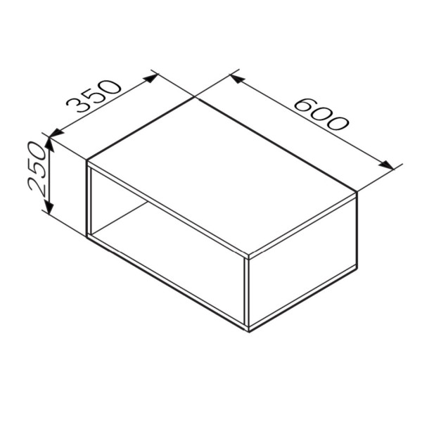 Ниша для хранения 60 см, дуб крафт. Фото 6
