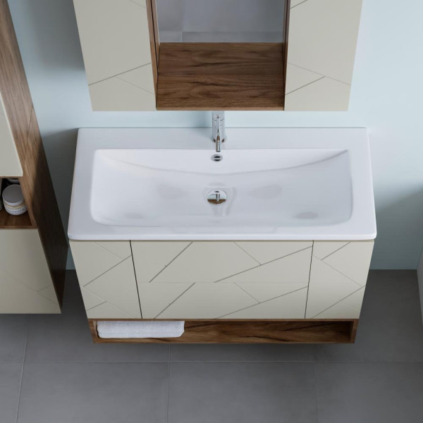 Ниша для тумбы Бриклаер КРИСТАЛЛ 100 см, дуб крафт табачный. Фото 5