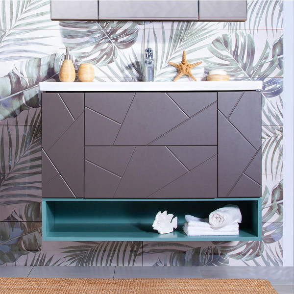 Ниша для тумбы Бриклаер КРИСТАЛЛ 100 см, муссон. Фото 3