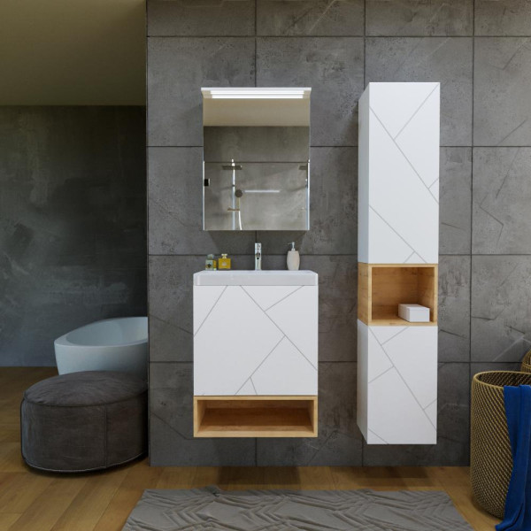 Ниша для тумбы Бриклаер КРИСТАЛЛ 50 см, дуб бунратти. Фото 3