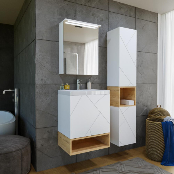 Ниша для тумбы Бриклаер КРИСТАЛЛ 50 см, дуб бунратти. Фото 5