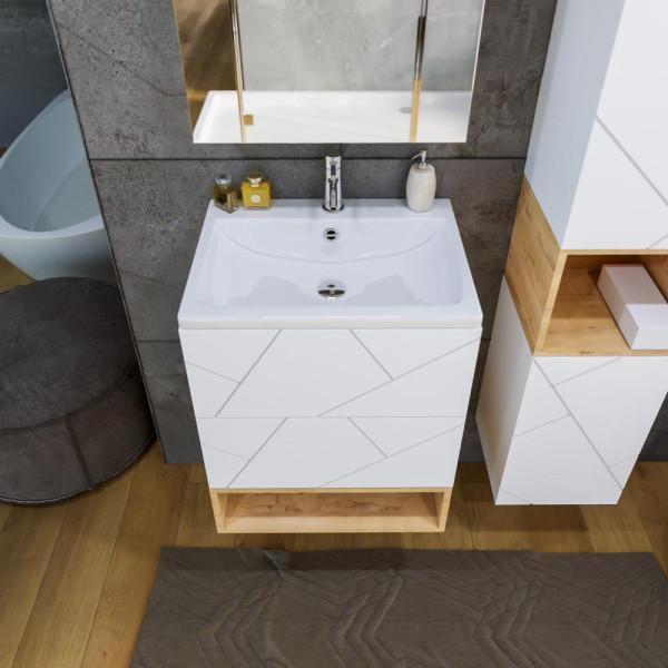 Ниша для тумбы Бриклаер КРИСТАЛЛ 60 см, дуб бунратти. Фото 5