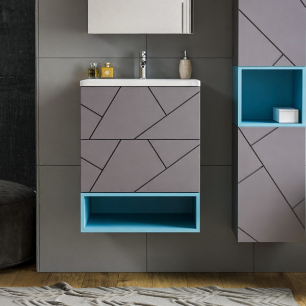 Ниша для тумбы Бриклаер КРИСТАЛЛ 60 см, муссон. Фото 3