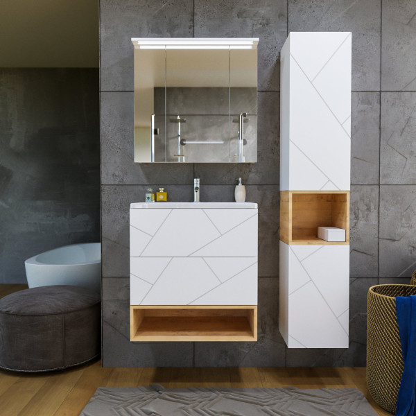 Ниша для тумбы Бриклаер КРИСТАЛЛ 70 см, дуб бунратти. Фото 4