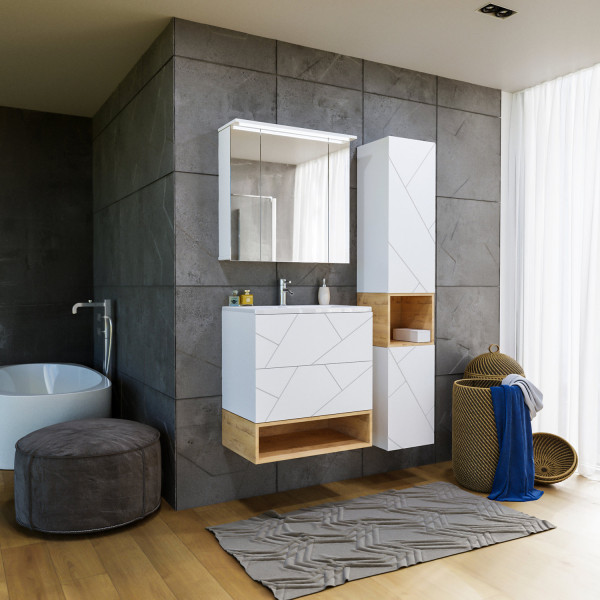 Ниша для тумбы Бриклаер КРИСТАЛЛ 70 см, дуб бунратти. Фото 5