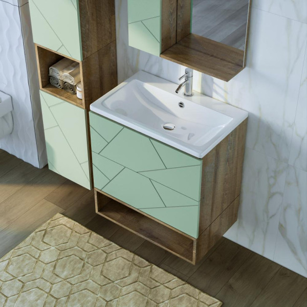 Ниша для тумбы Бриклаер КРИСТАЛЛ 70 см, дуб гранж песочный. Фото 5