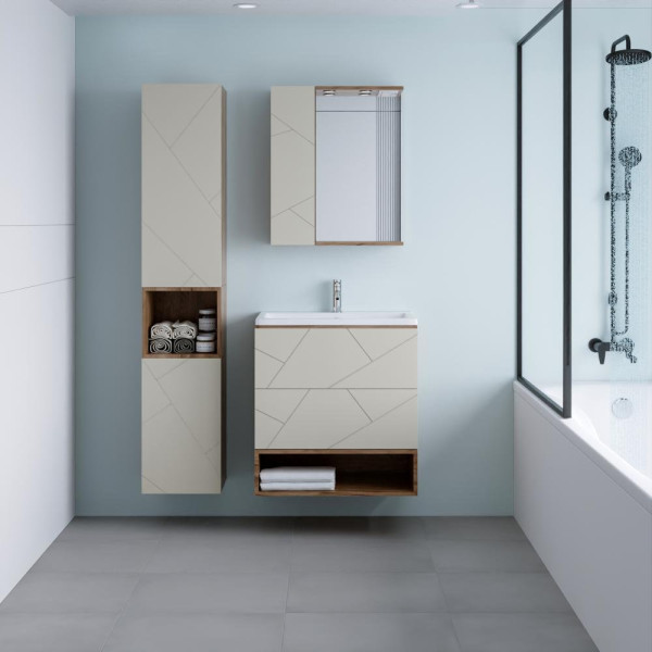 Ниша для тумбы Бриклаер КРИСТАЛЛ 70 см, дуб крафт табачный. Фото 5