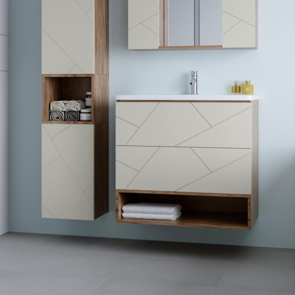 Ниша для тумбы Бриклаер КРИСТАЛЛ 80 см, дуб крафт табачный. Фото 3