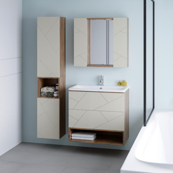 Ниша для тумбы Бриклаер КРИСТАЛЛ 80 см, дуб крафт табачный. Фото 4