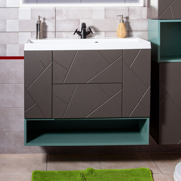 Ниша для тумбы Бриклаер КРИСТАЛЛ 90 см, муссон. Фото 3